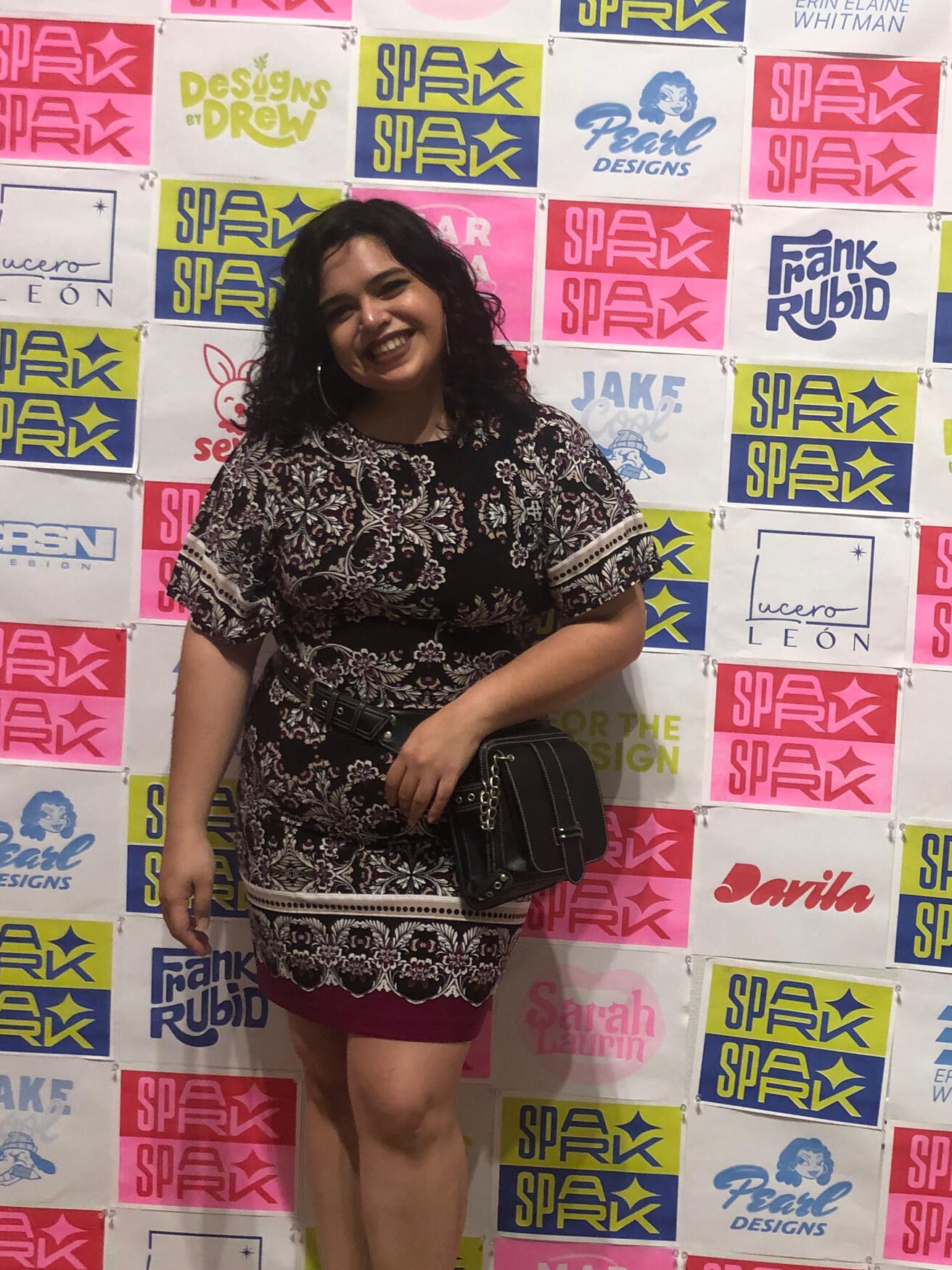 Pearls at her senior design showcase Pearls at her senior design showcase