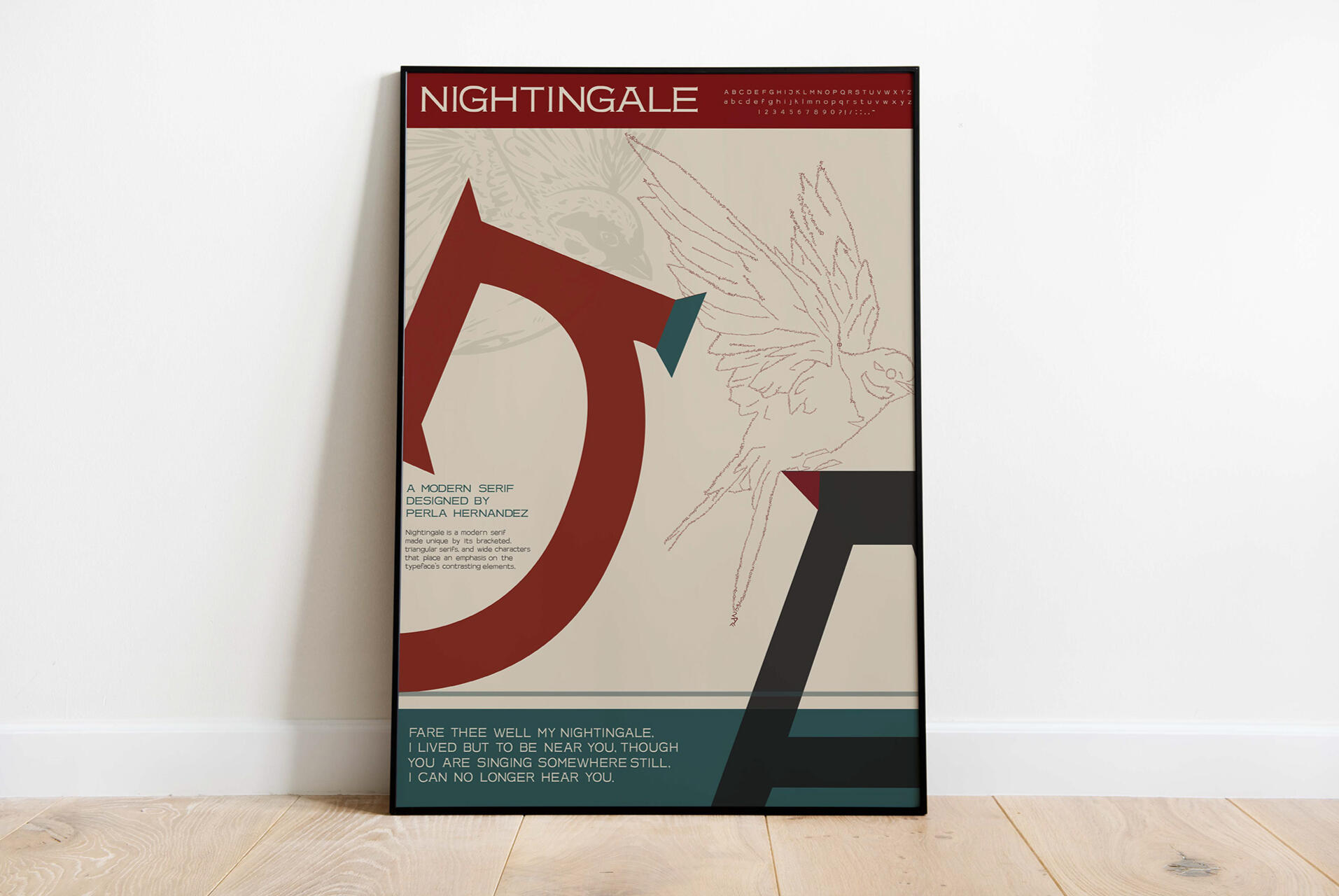 Nightingale Type Specimen Poster